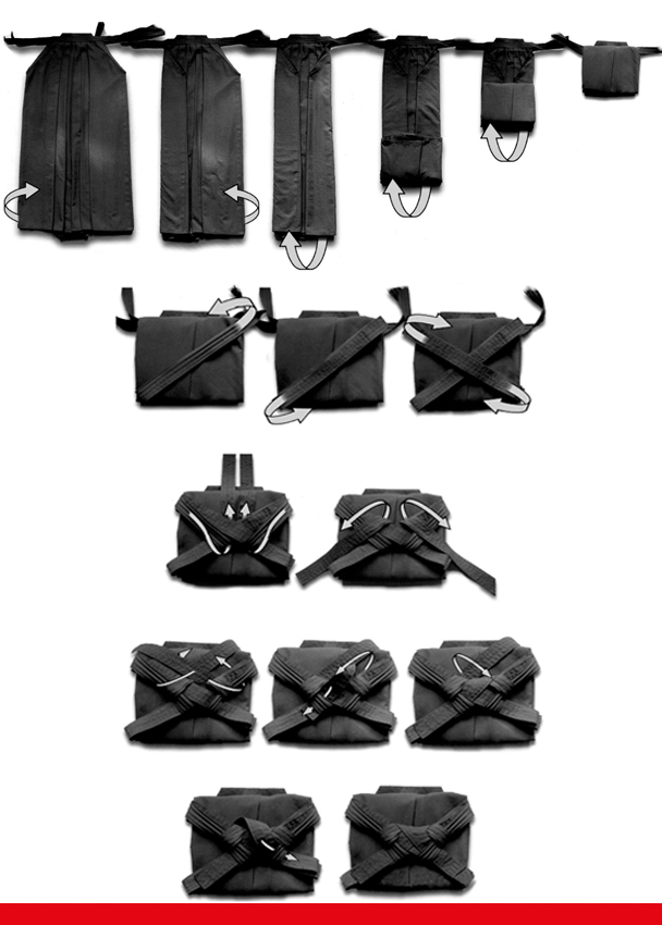 Etapes de pliage du hakama
