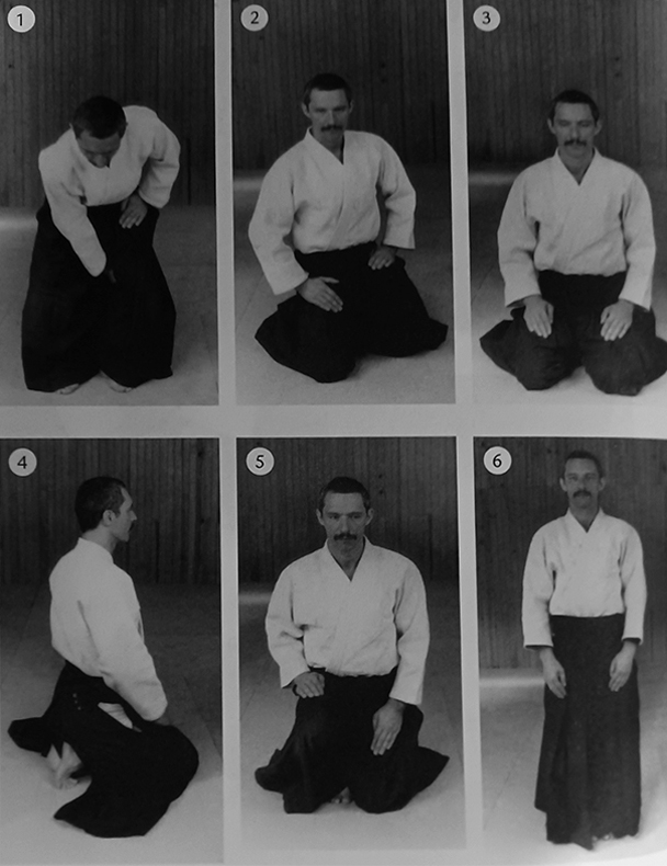 étapes assise en seiza